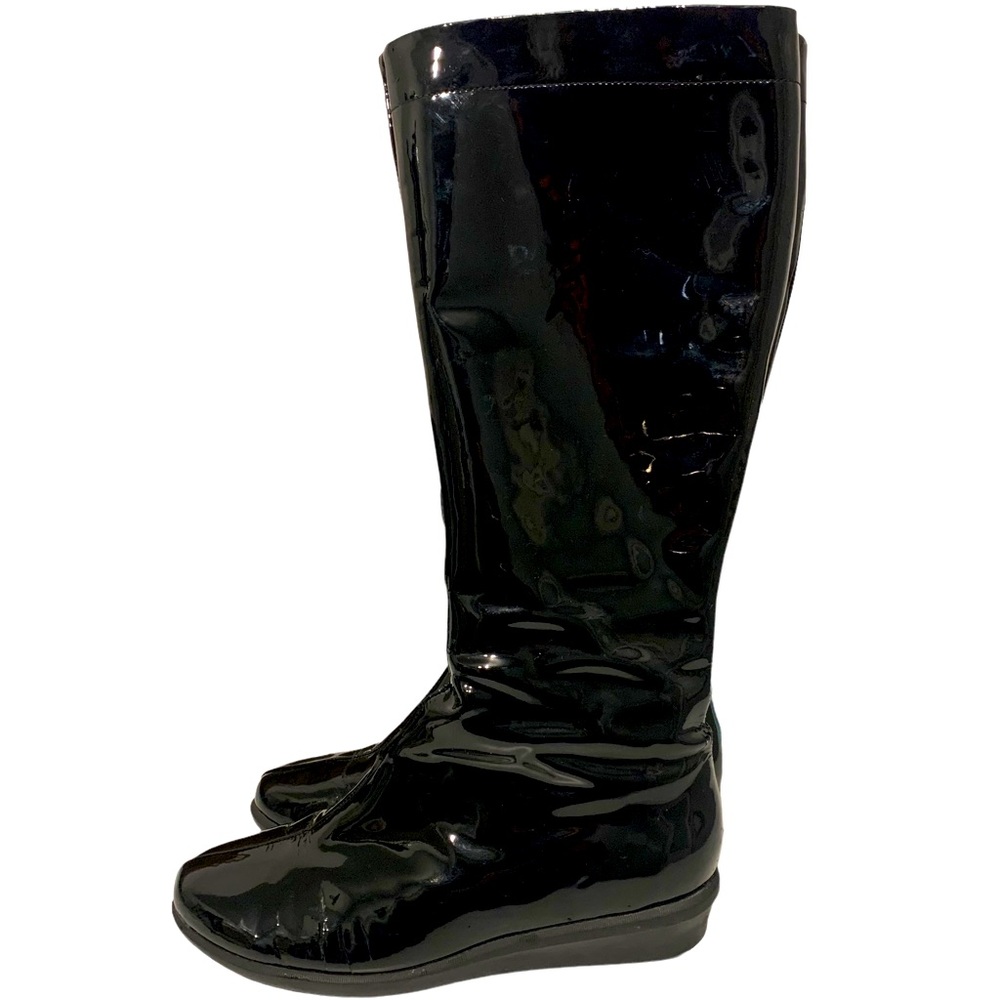 Cole Haan Nike Air Colab Patent Boots Black